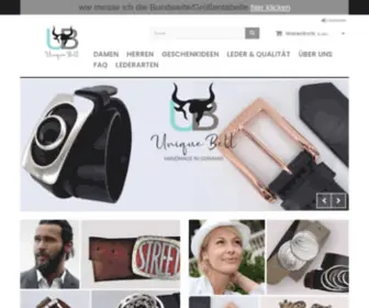 Uniquebelt.de(Gürtel Onlineshop) Screenshot