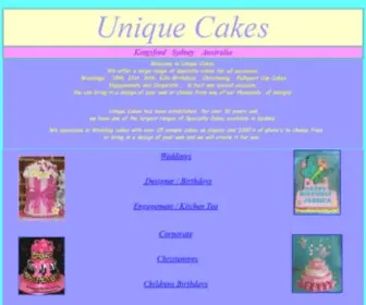 Uniquecakes.com.au(Unique Cakes) Screenshot