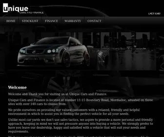 Uniquecarsandfinance.com.au(Unique Cars and Finance) Screenshot