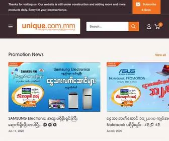 Unique.com.mm(The One Stop Partner for Your Digital Lifestyle) Screenshot