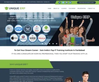 Uniqueerp.co.in(Professional courses are a big help to prevail in the IT industry. Unique ERP) Screenshot