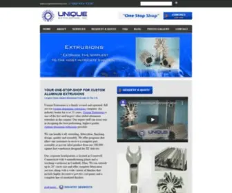 Uniqueextrusions.com(Aluminum Extrusions) Screenshot