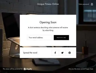 Uniquefitnessonline.com(Unique Fitness Online) Screenshot