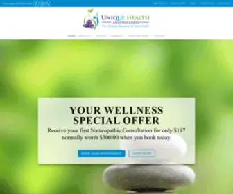 Uniquehealthandwellness.com.au(Naturopath Noosa) Screenshot