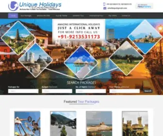 Uniqueholidays.info(Tour Operator in Delhi) Screenshot