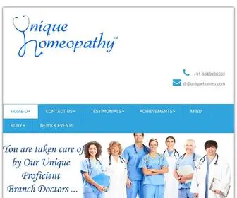 Uniquehomeo.com(Unique Homeopathy) Screenshot