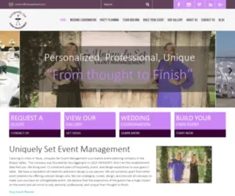 Uniquelyset.com(Wedding Planner and Events in Texas) Screenshot