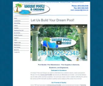 Uniquepoolssarasota.com(Custom In) Screenshot