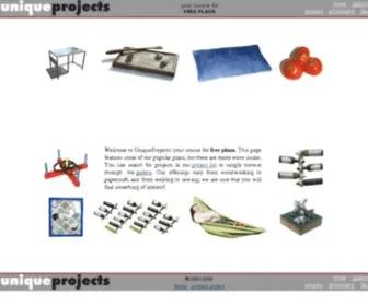 Uniqueprojects.com(Free plans for a wide variety of unique projects) Screenshot