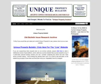 Uniquepropertybulletinarchive.co.uk(Unique Property Bulletin – Archive) Screenshot