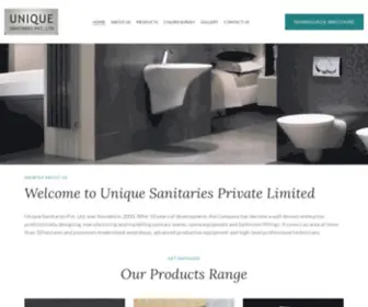 Uniquesanitaryware.com(Unique Sanitaries Private Limited) Screenshot