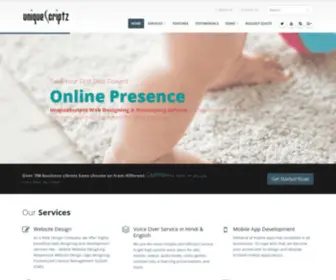 Uniquescriptz.com(Website Design & Development Service) Screenshot