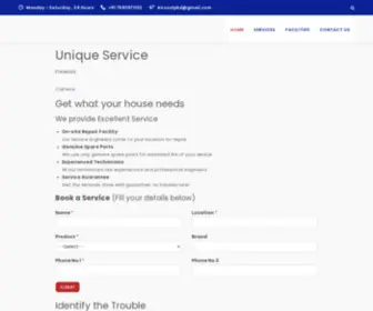 Uniqueservicepalakkad.com(Washing Machine and Fridge Services) Screenshot