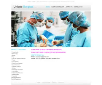 Uniquesurgical.net(Unique Surgical Inc) Screenshot