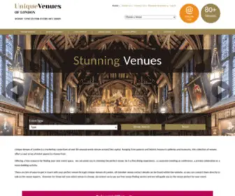 Uniquevenuesoflondon.co.uk(Unique Venues of London) Screenshot