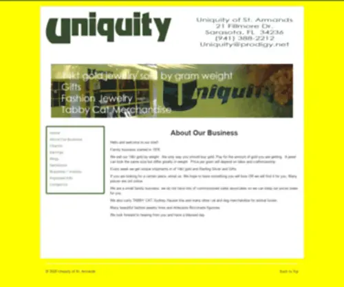 Uniquityofstarmands.com(Uniquity of St.Armands in Sarasota Florida) Screenshot