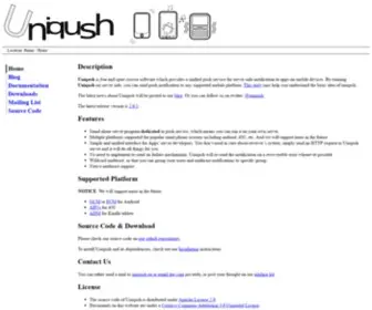 Uniqush.org(Push Notification Solution for Mobile Platforms) Screenshot