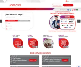 Unired.cl(Unired tu portal de pago de cuentas online) Screenshot