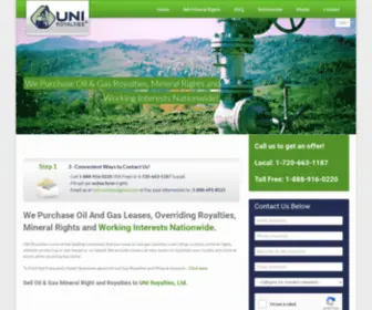 Uniroyalties.com(We Buy and Sell Oil Gas Leases and Royalties) Screenshot