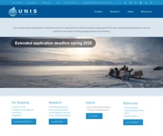 Unis.no(The University Centre in Svalbard) Screenshot