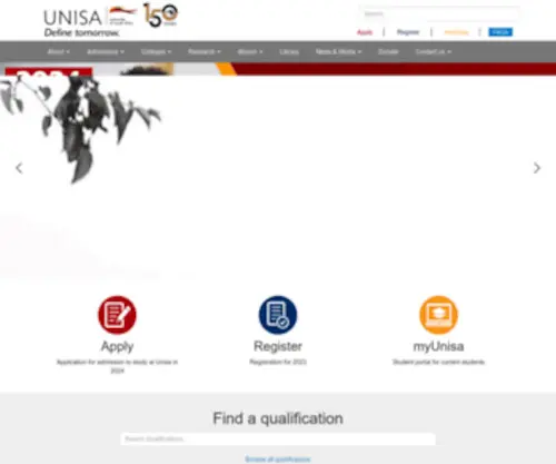 Unisa.ac.za(Unisa online Home) Screenshot