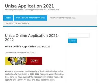 Unisaapplication.com(Unisa Online ApplicationUnisa Application 2022) Screenshot