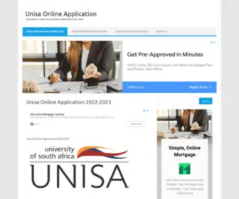 Unisaapply.com(Unisa Online ApplicationUnisa Online Application) Screenshot