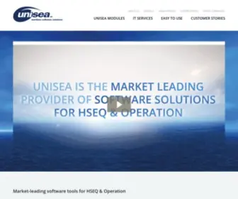 Unisea.no(Market leading Software tools for HSEQ & Operation) Screenshot