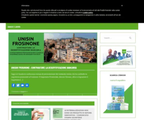 Unisin.it(Unisin il Sindacato dei lavoratori Bancari) Screenshot