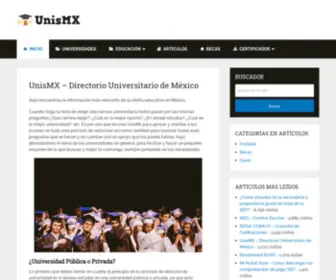 Unismx.top(Directorio Universitario Online de México) Screenshot