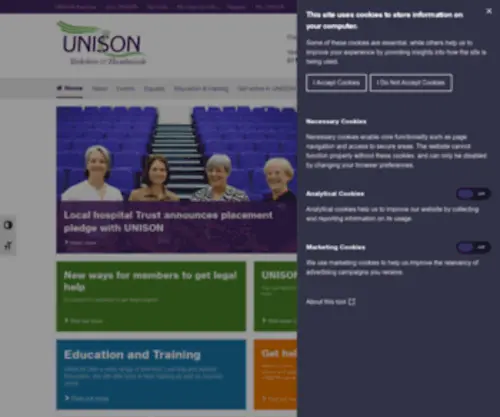 Unison-Yorks.org.uk(UNISON Yorkshire & Humberside) Screenshot