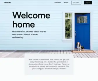 Unison.com(A Smarter Way To Unlock Home Equity) Screenshot