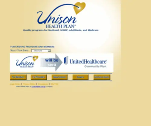 Unisonhealthplan.com(Unison Health Plan Home) Screenshot