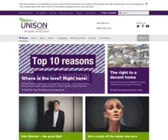 Unison.org.uk(The public service union) Screenshot