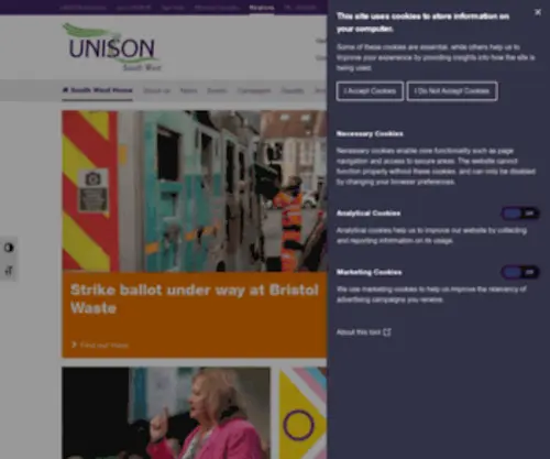 Unisonsouthwest.org.uk(UNISON South West) Screenshot