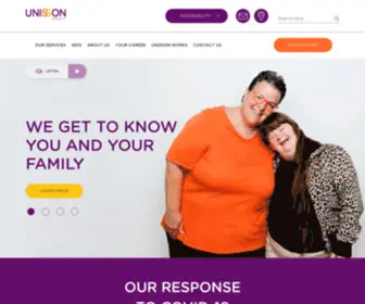 Unisson.org.au(NDIS Provider) Screenshot