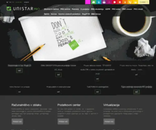 Unistar.si(Naslov strani) Screenshot