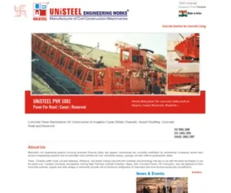 Unisteel.net(Manufacturer, Exporter and Supplier of Civil Construction Machineries) Screenshot