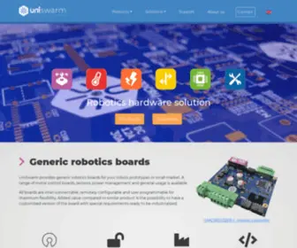 Uniswarm.eu(Electronic for embedded robots) Screenshot