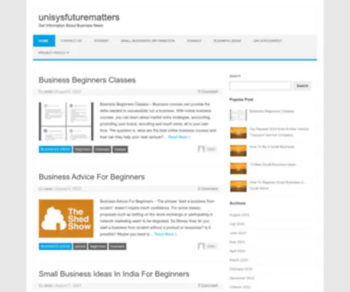 Unisysfuturematters.com(Information About Home) Screenshot