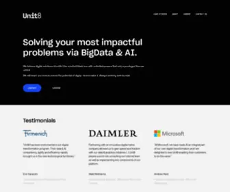 Unit8.co(Turning data into value with a mix of data science) Screenshot