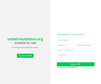 United-Mutations.org(Sales Inquery) Screenshot