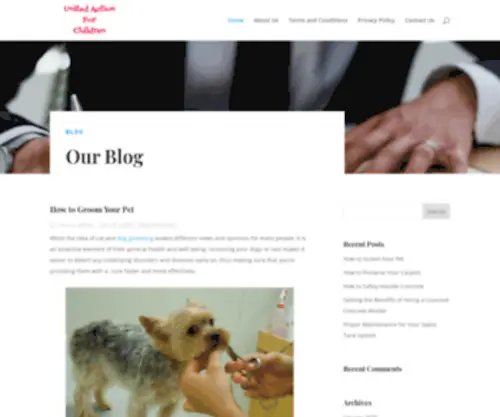 Unitedactionforchildren.org(Our mission) Screenshot