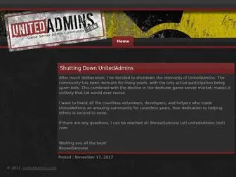Unitedadmins.com(Game Server Admin Community) Screenshot