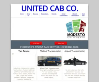 Unitedcabmodesto.com(Taxi Service United Cab Company) Screenshot