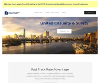 Unitedcasualty.com(United Casualty & Surety Insurance Company) Screenshot