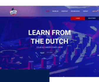 Uniteddjschool.com(Voor Online DJ les of hulp bij een keuze voor een dj set of DJ controller) Screenshot