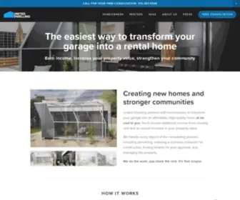 Uniteddwelling.com(The easiest way to build an Accessory Dwelling Unit (ADU)) Screenshot
