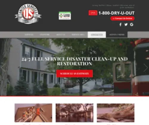 Unitedfirewater.com(Water Damage Restoration in Chicago) Screenshot