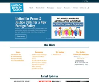 Unitedforpeace.org(United For Peace and Justice) Screenshot